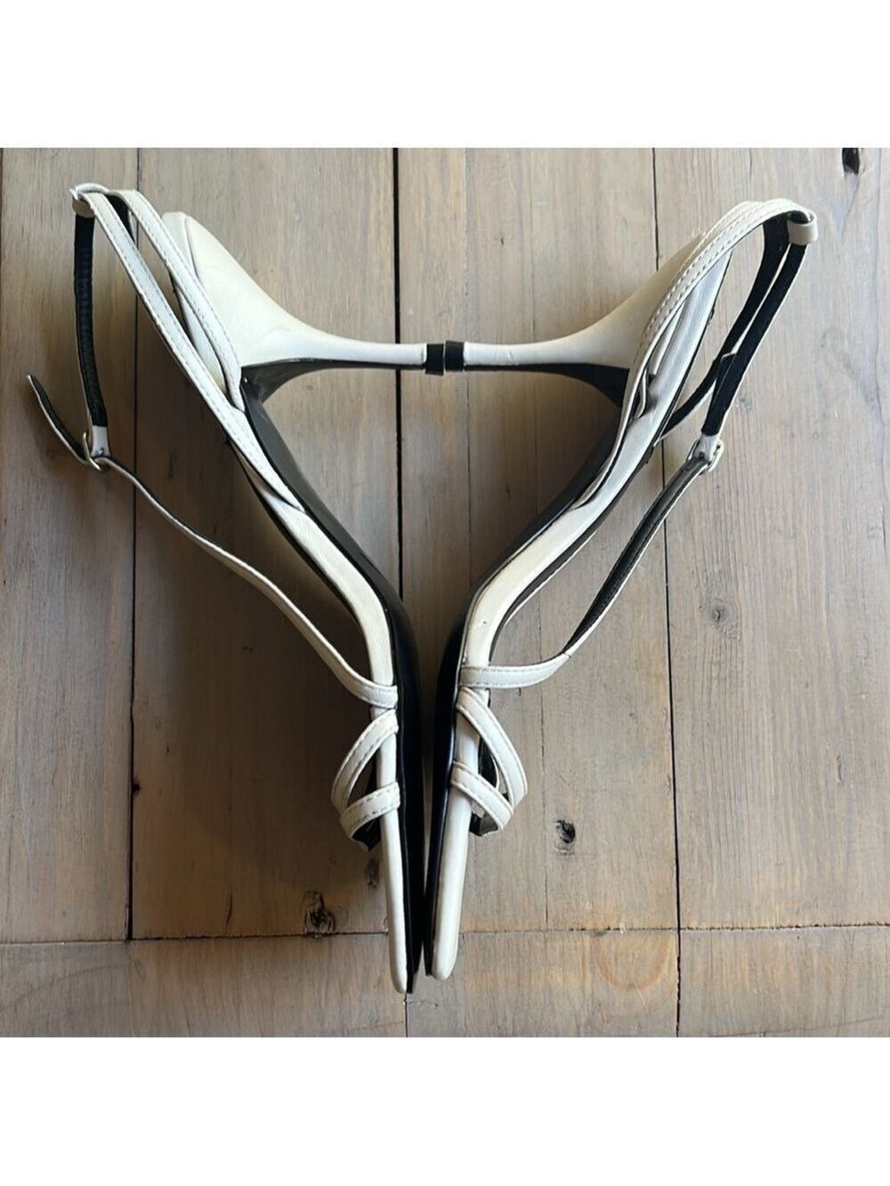 Reiss Bali Heeled Strappy Stiletto Sandals in Off White Size 40, US 9.5 - Picture 7 of 12